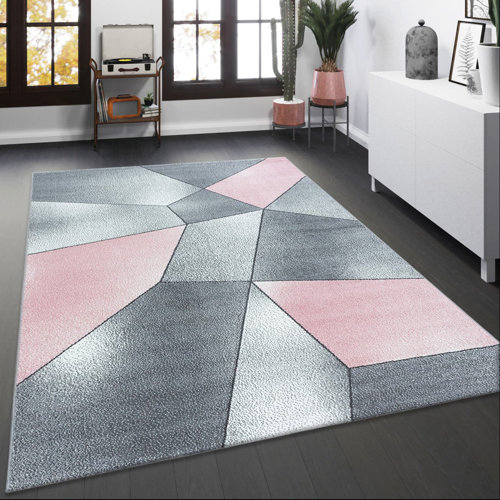 Trent Austin Peter Flatweave Beige/Pink/Grey Rug Wayfair.co.uk
